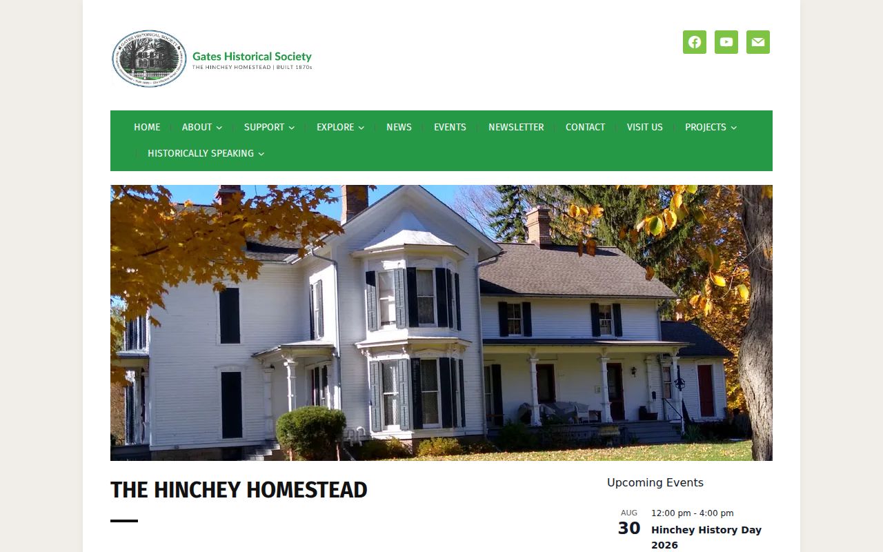 Gates city directory historical research source at the Gates Historical Society Hinchey Homestead